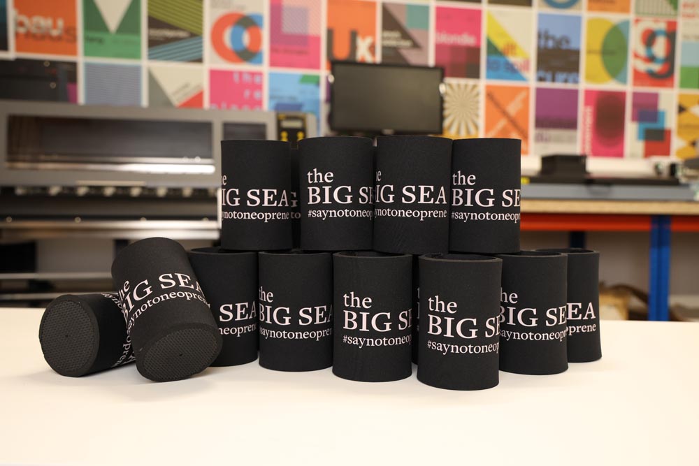 A stack of koozies