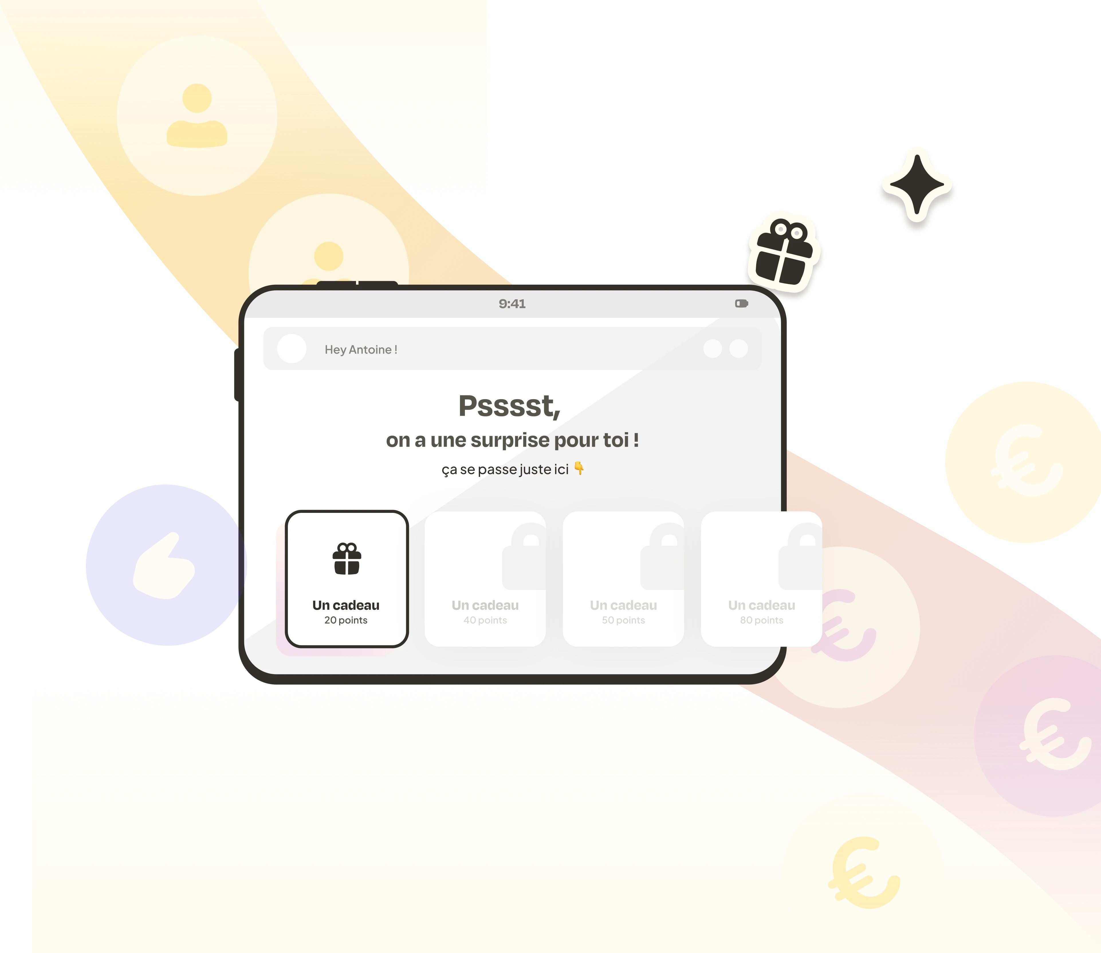 Tablette en fond transparent