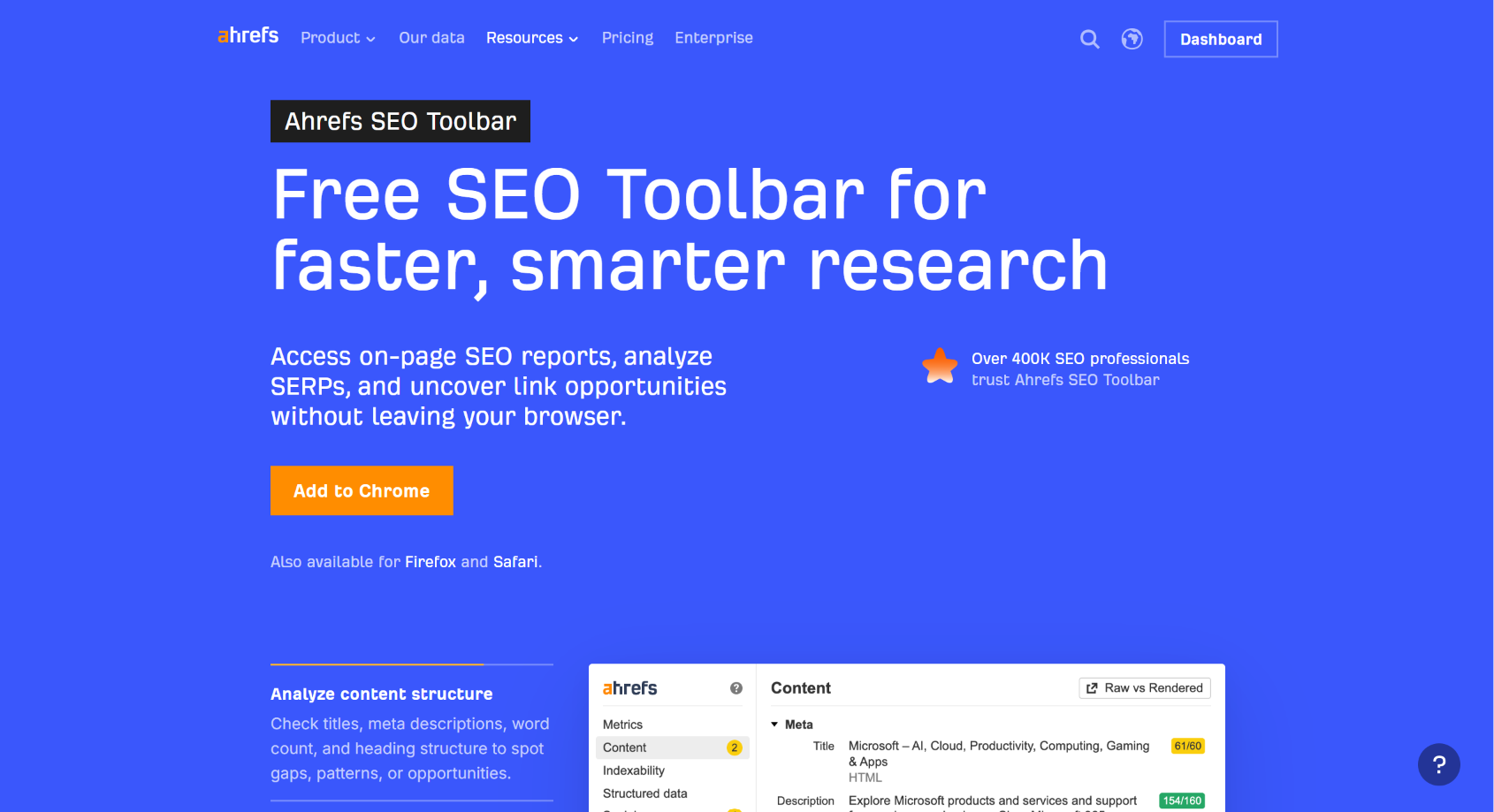 ahrefs seo toolbar