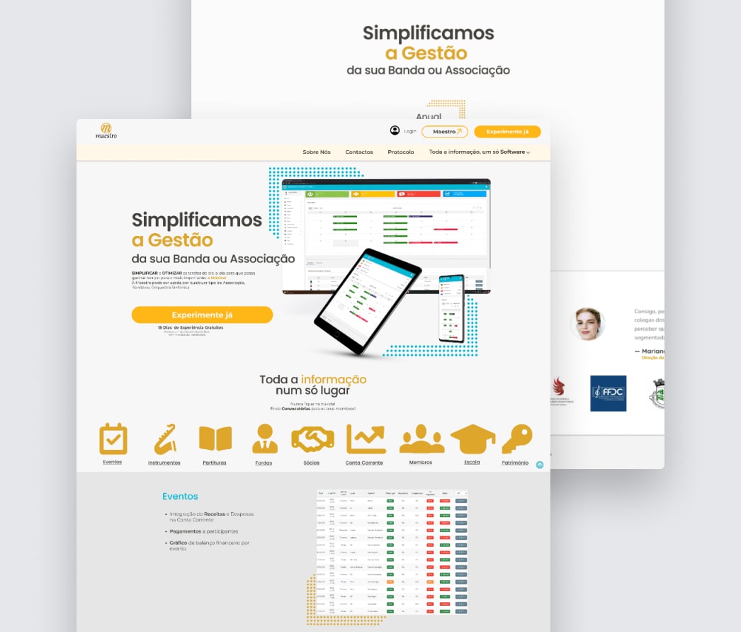 A mockup of a project