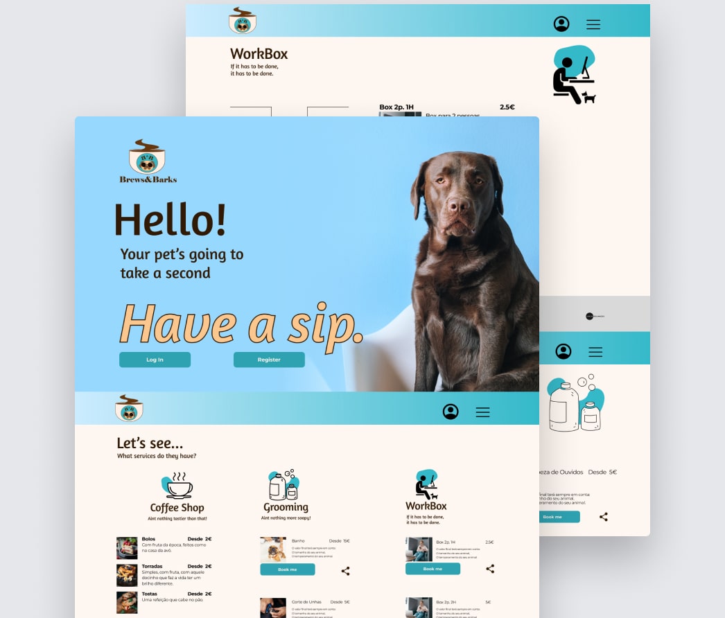 A mockup of a project
