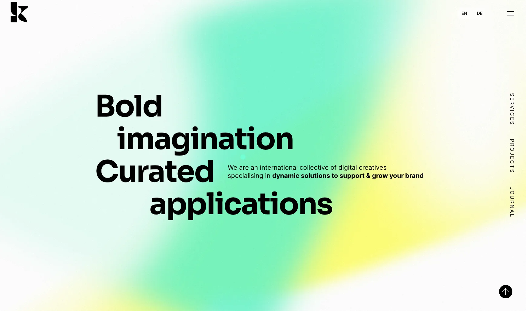 Webflow development home page for Kelly Agency