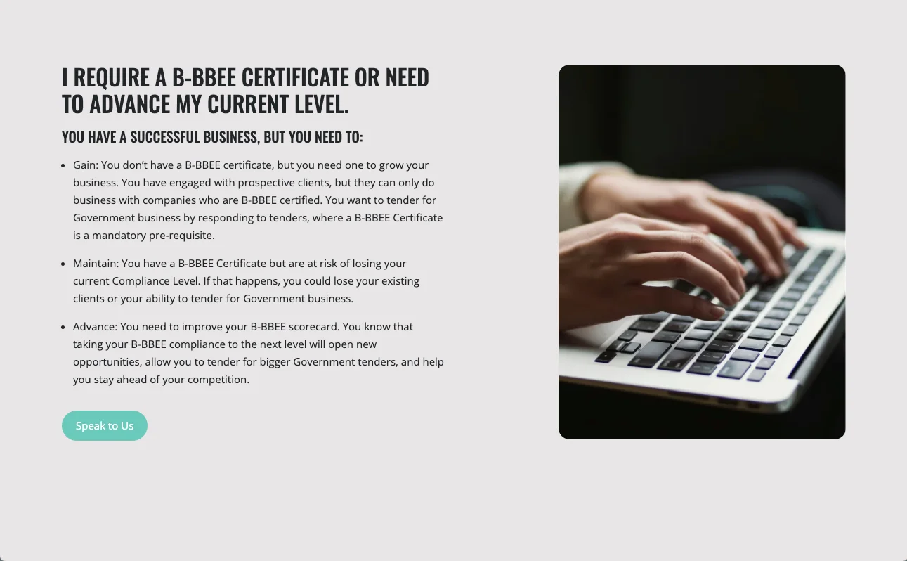 Elevate Advisory Partners Webflow website services info