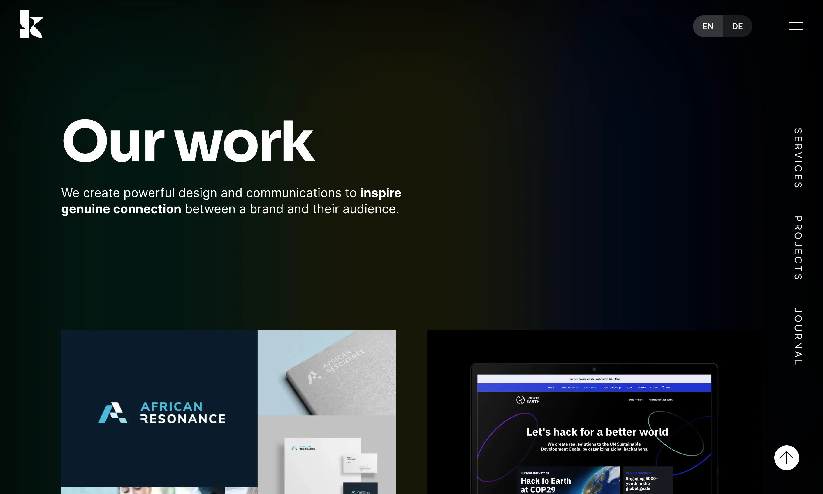 Webflow development portfolio page for Kelly Agency