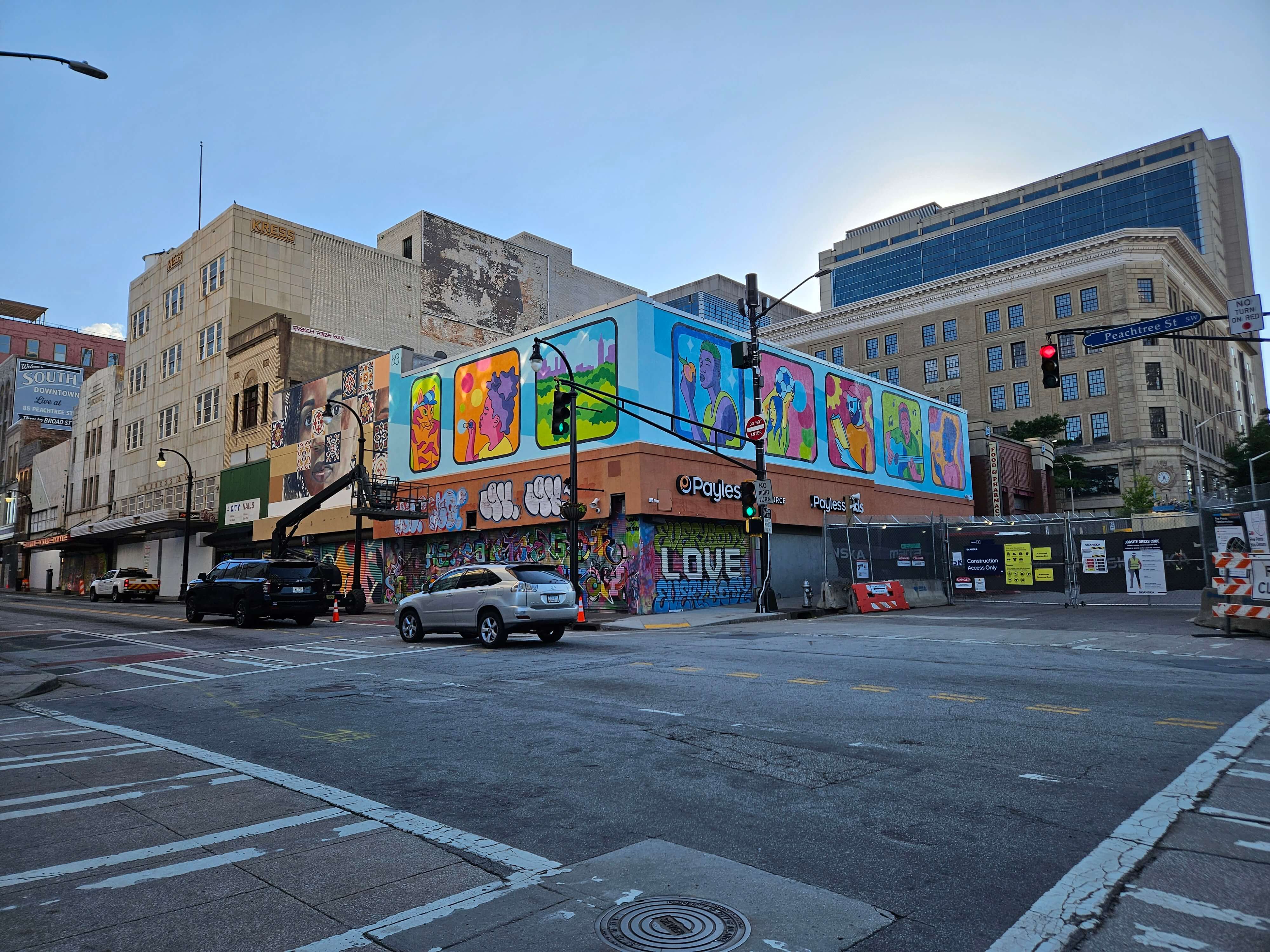 South Downtown Atlanta mural by Brianna Gardocki with Living Walls, created as part of Atlanta’s recent public art activity.