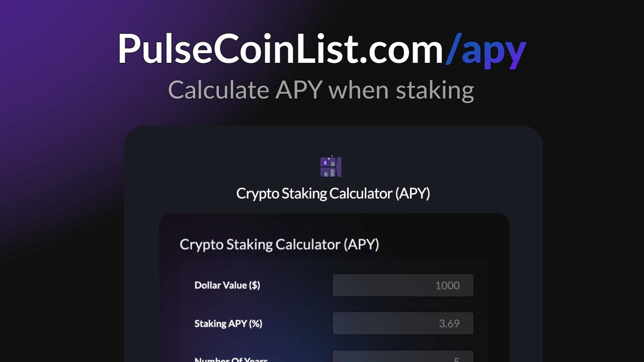 Crypto Staking Calculator (APY)