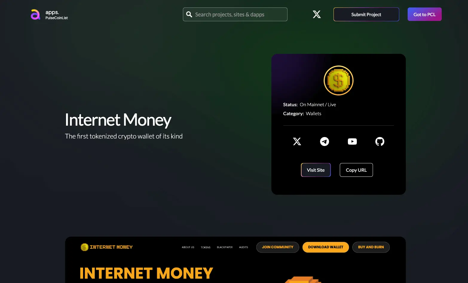 Internet Money - The first tokenized crypto wallet of its kind
