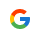 the google logo on a white background