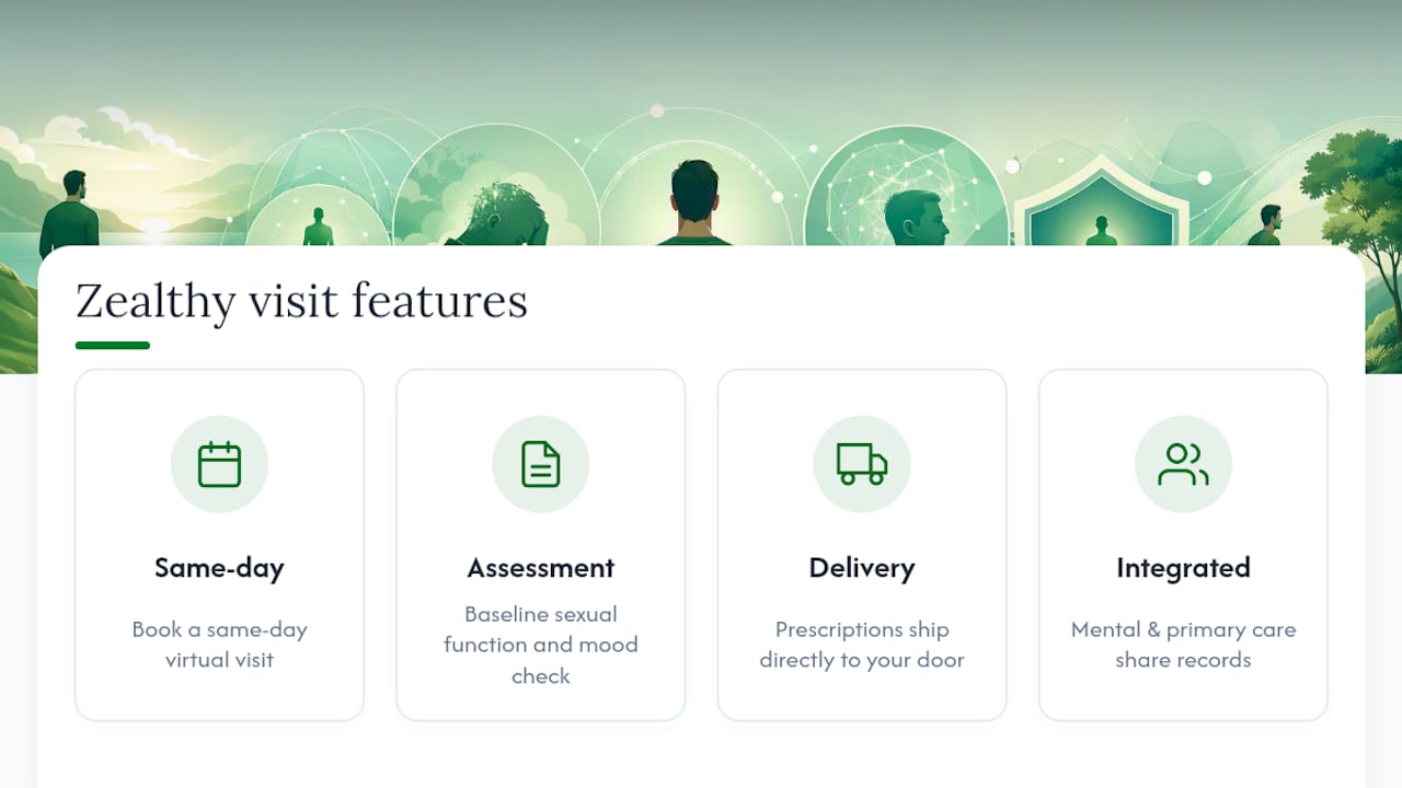 Zealthy: A Straightforward Way to Get Evaluated — overview diagram