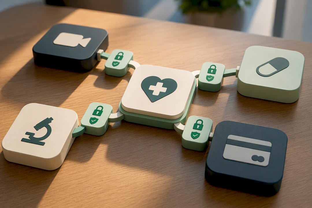 Telehealth platform connected to protected service vendors