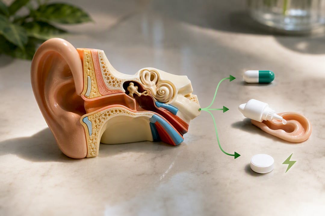 Illustration of ear infection treatment options