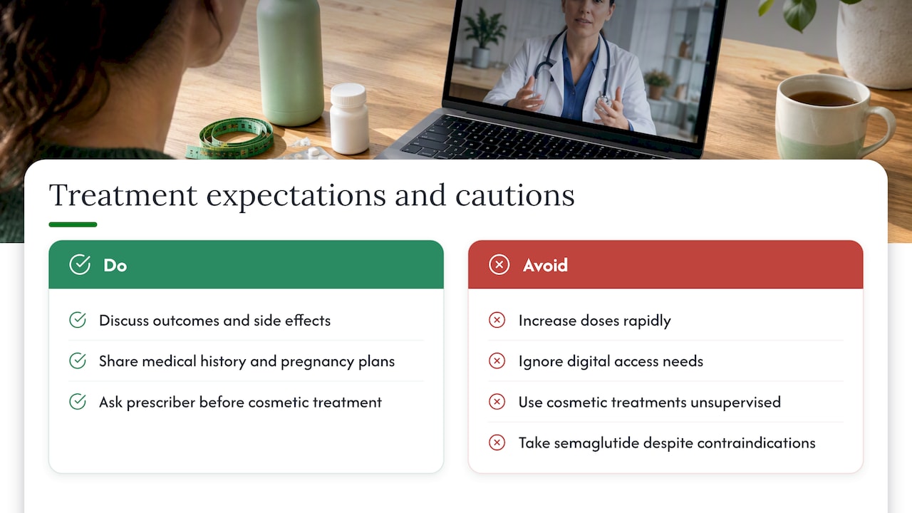 Side effects and realistic expectations — overview diagram
