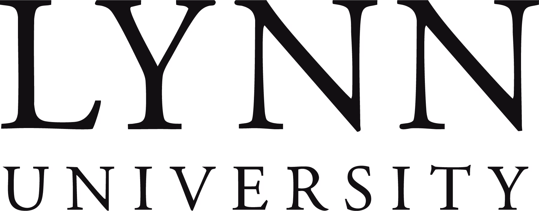 Lynn University logo in bold black letters on white background