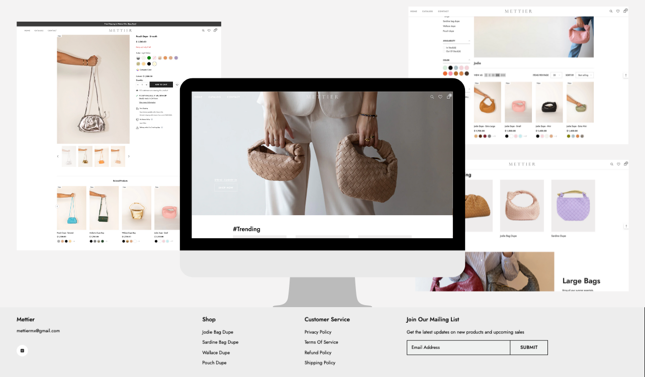 Mettier Shopify Website
