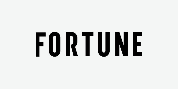 The word FORTUNE in bold black uppercase letters on a light gray background.