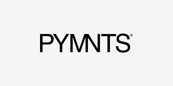 PYMNTS wordmark in black capital letters on a light gray background.