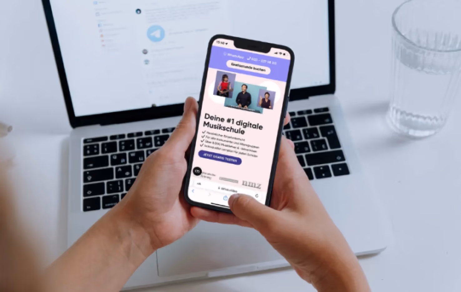 Iphone zeigt die Sirius Website