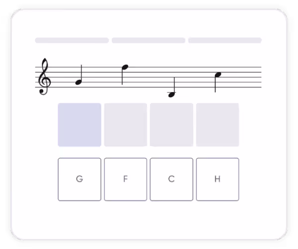 Übung für Noten lesen lernen
