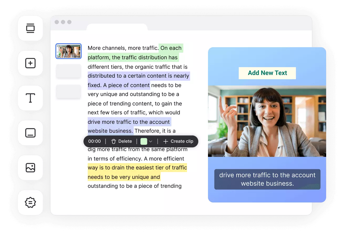 Vizard AI repurposes long‑form videos into short, social‑ready clips. Upload a file or paste a YouTube URL; its AI Clipper auto‑detects highlights, adds captions, and formats instantly. Ideal for turning podcasts, webinars, and how‑tos into TikToks, Reels, and Shorts.