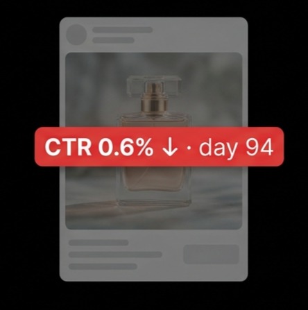A generic legacy ad with a declining click-through rate