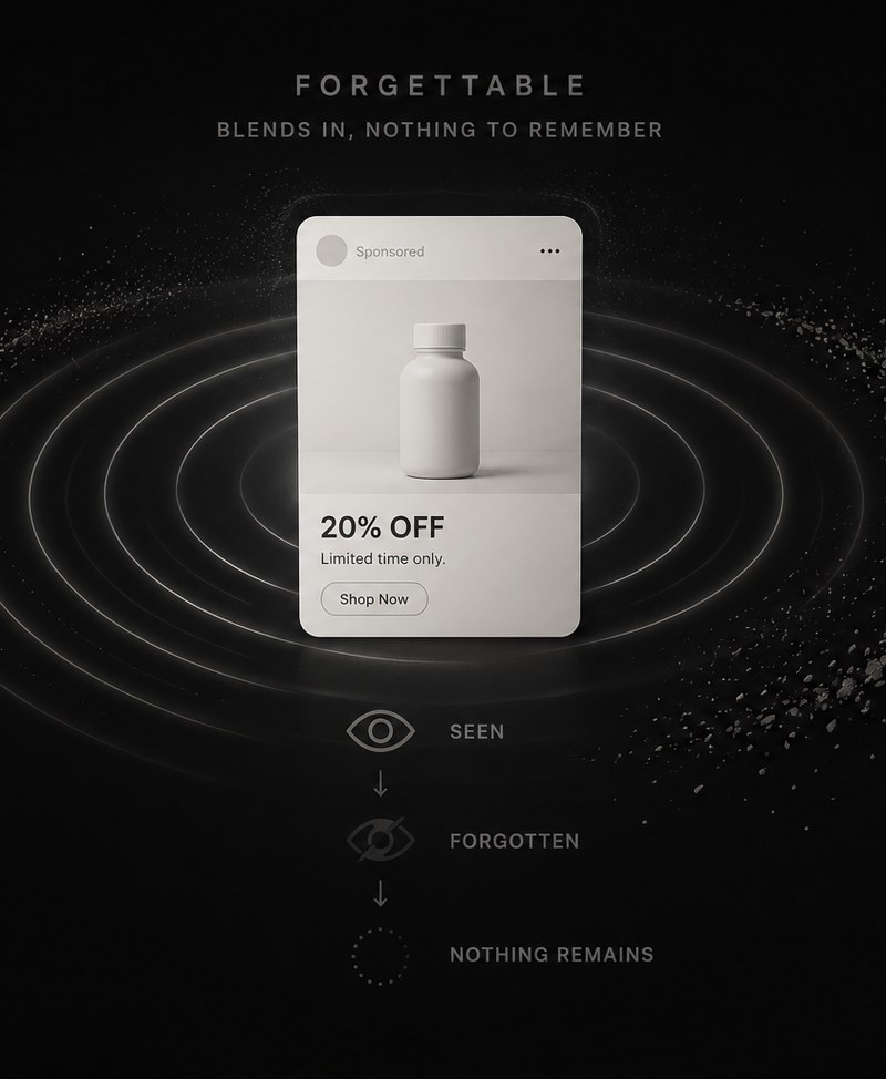 A forgettable, generic ad that blends into the feed