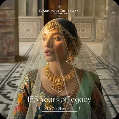 Heritage jewellery ad, C. Krishniah Chetty and Co.