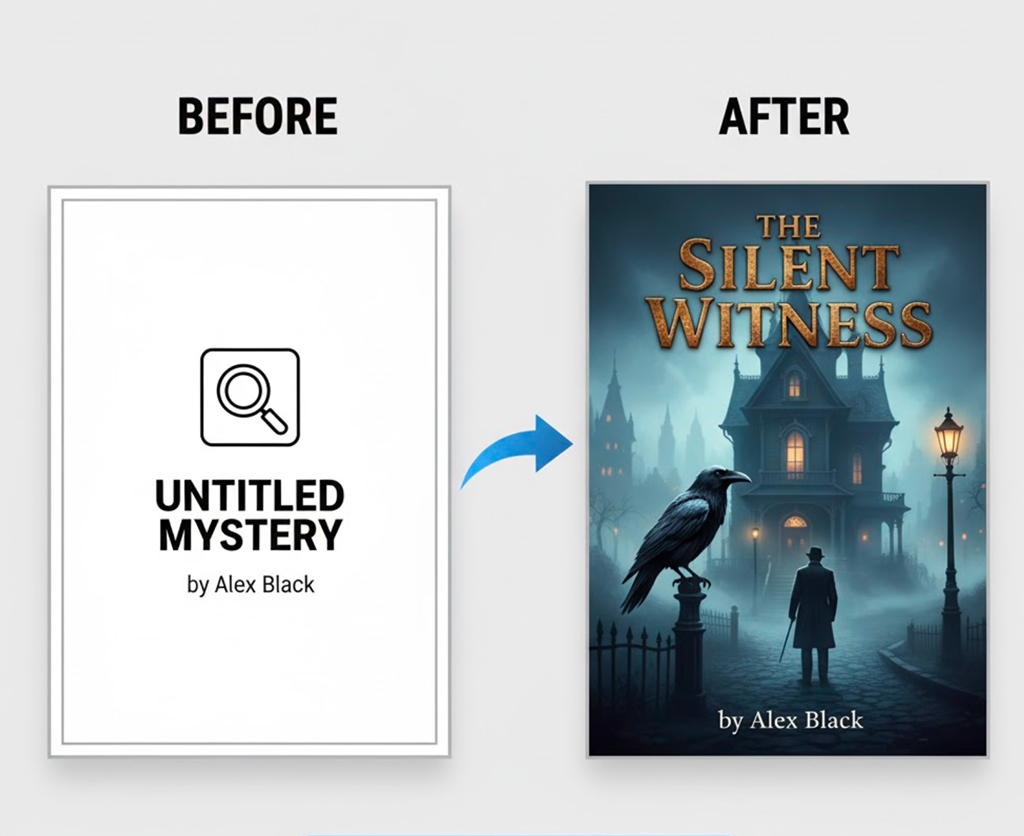 The AI understands your genre and designs visuals that attract your specific readers.