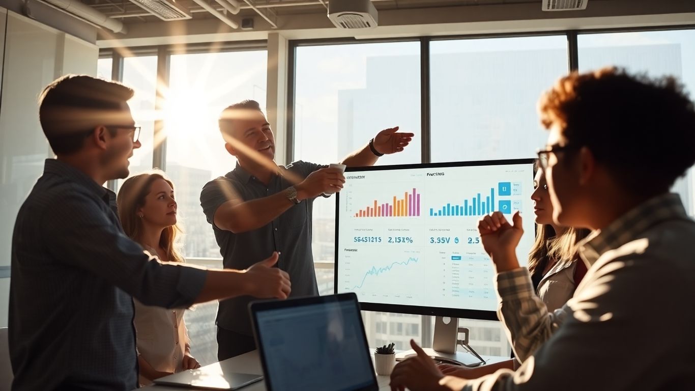 Team collaborating on growth strategies