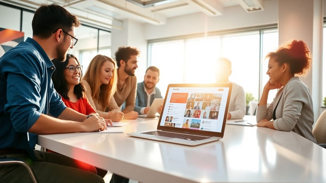 Team collaborating on Facebook ads strategy