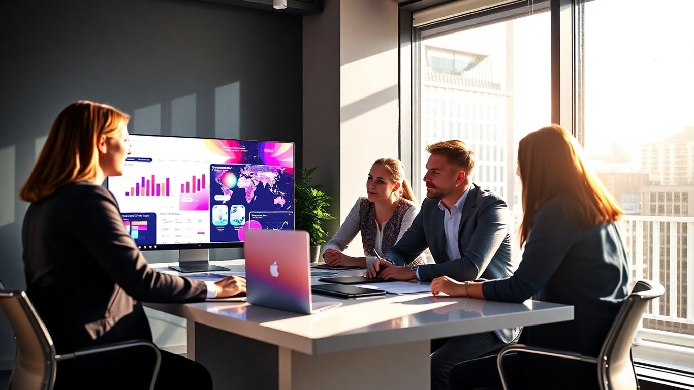 Team working on digital marketing strategy