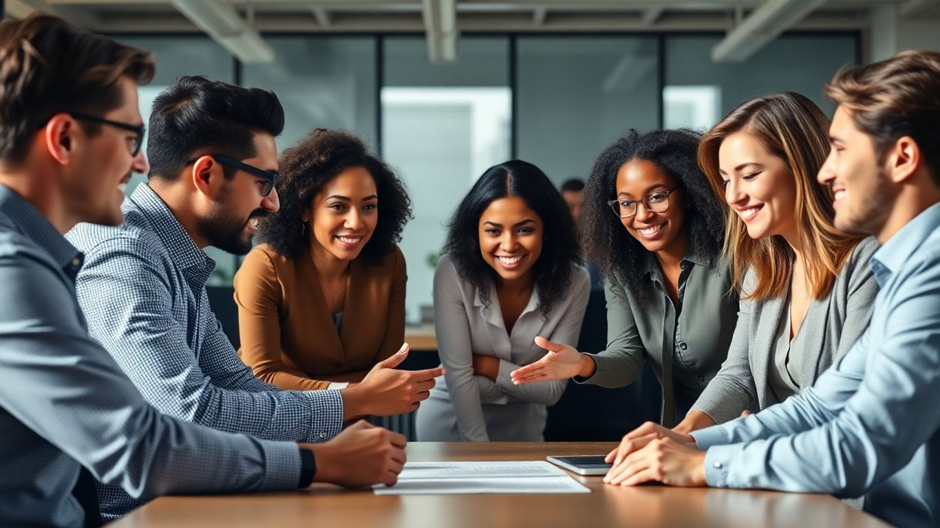 Team collaborating on business growth strategy