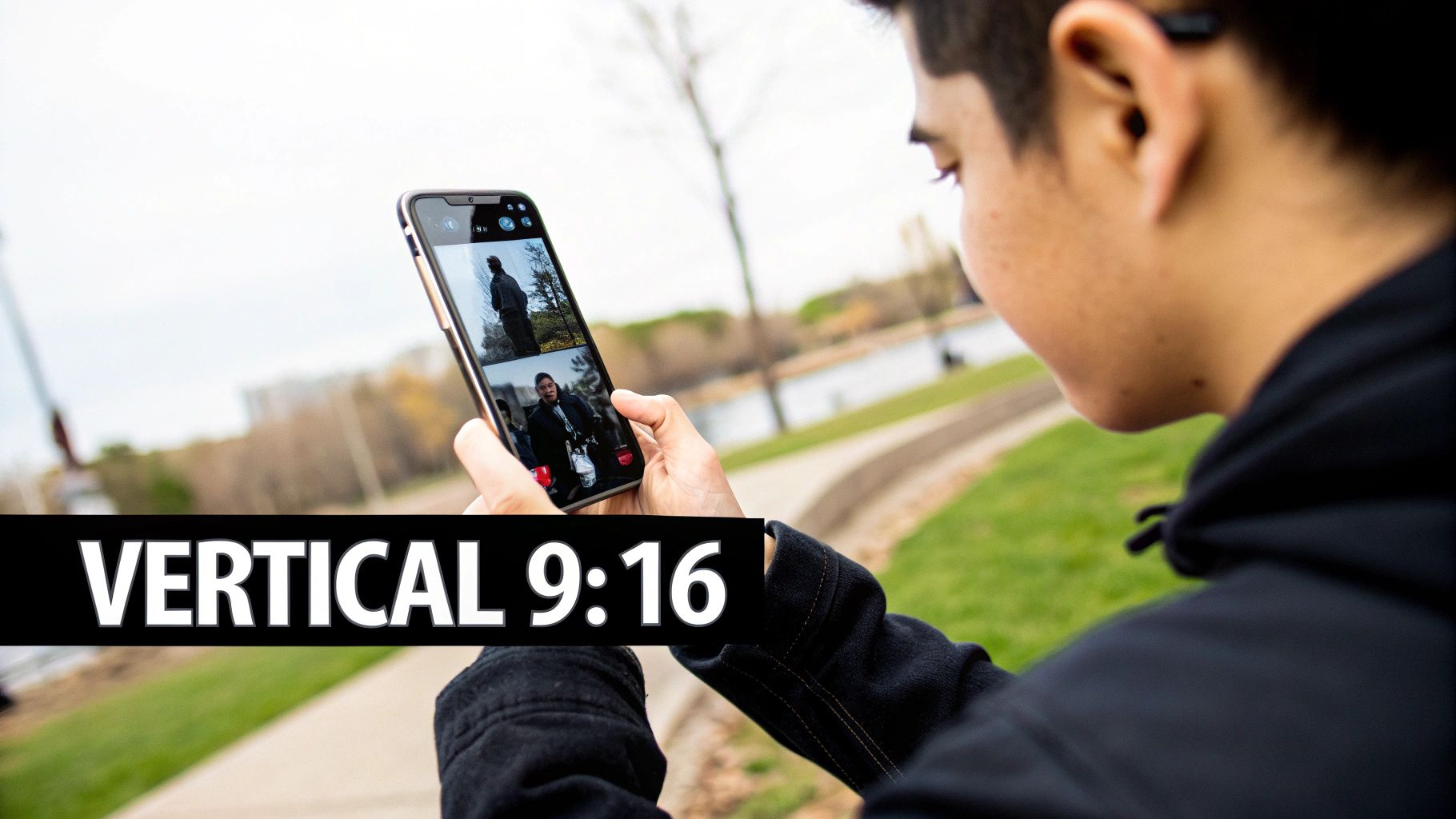 Close-up of a video editor's timeline showing an in-stream ad being placed