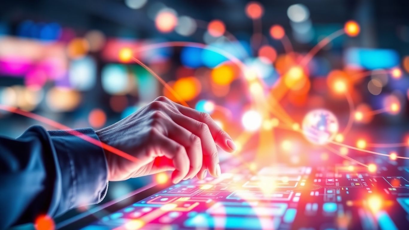 Video ad creation interface with dynamic visuals.