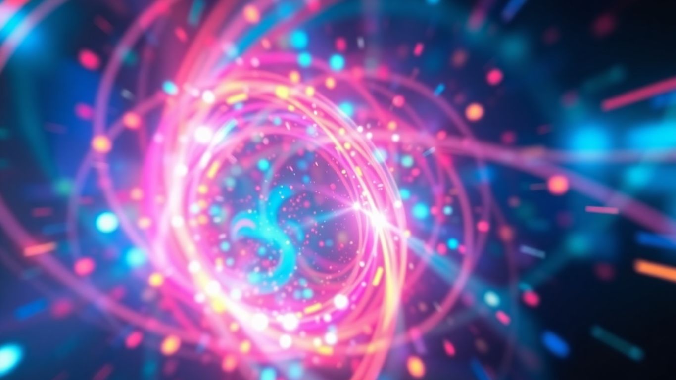 Abstract digital light forming a video reel.