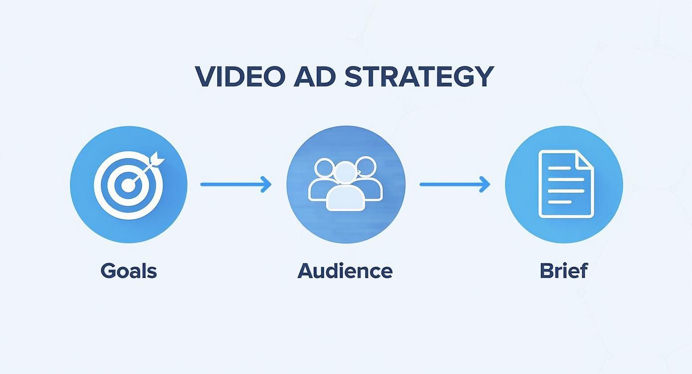 Infographic about how to create video ads