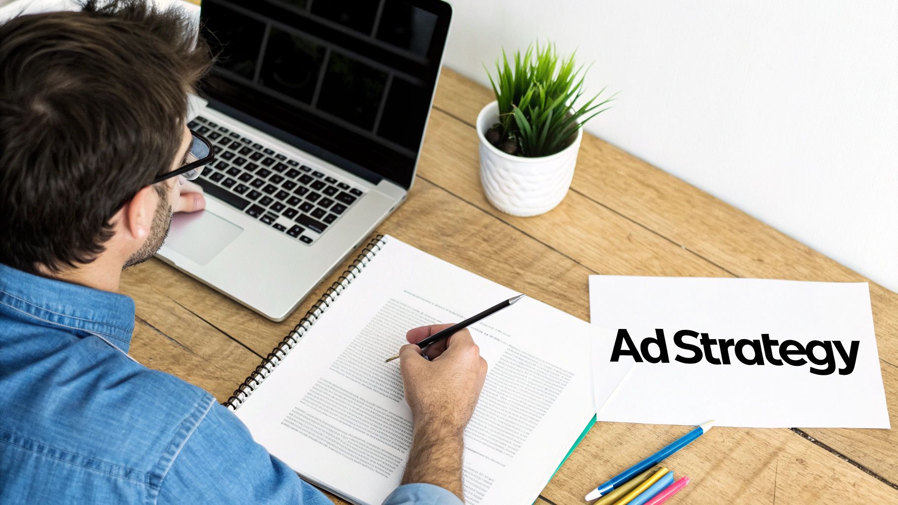 A storyboard showing different scenes for a video ad, illustrating the planning process.