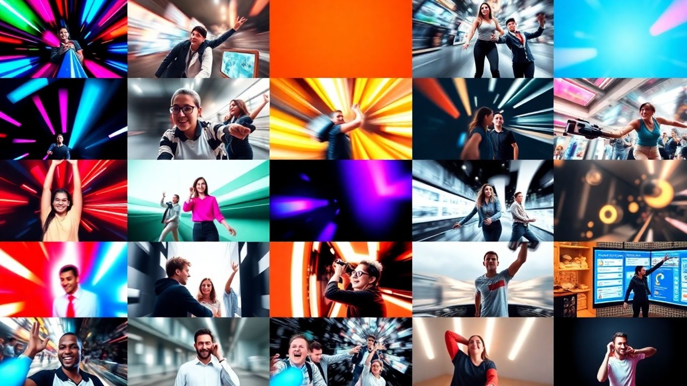 Dynamic video ad templates collage