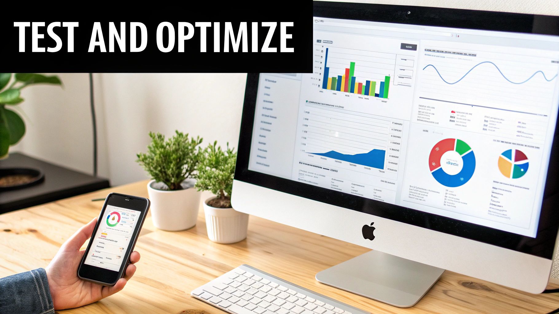 A split-screen showing two different versions of the same ad, representing A/B testing.