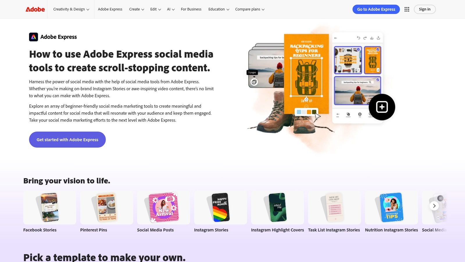 Adobe Express (formerly Spark)