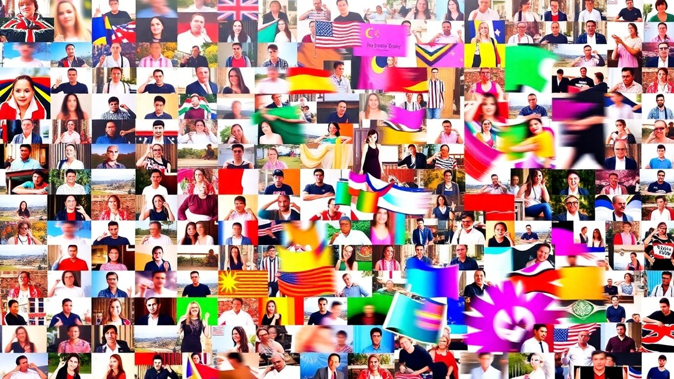 Photos transforming into a video online.