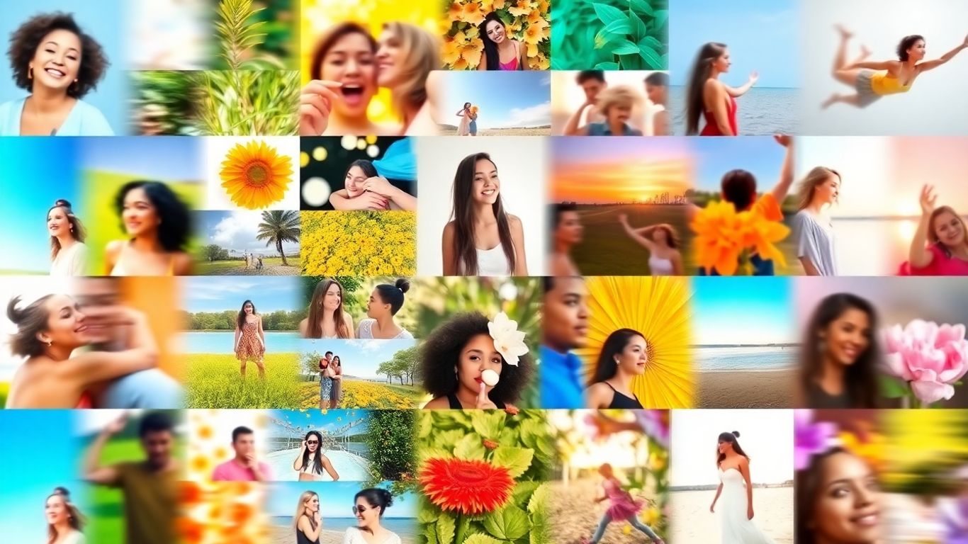 Photos transforming into a dynamic video.