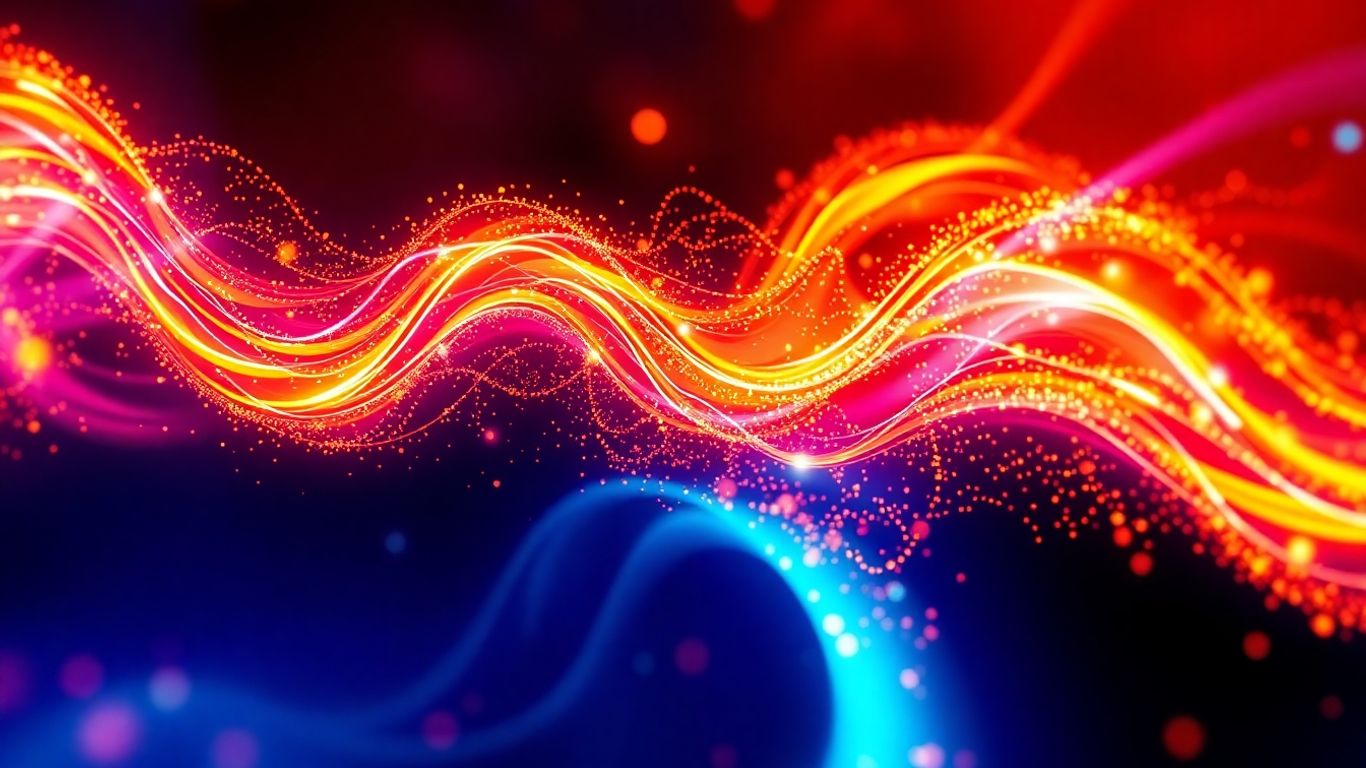 Abstract digital colors forming a video stream.