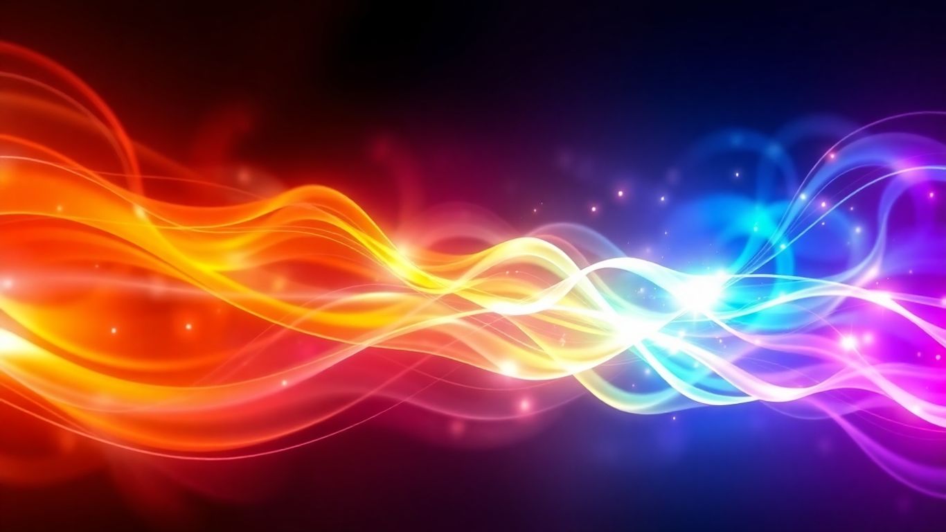 Abstract digital art with swirling colors and light effects.