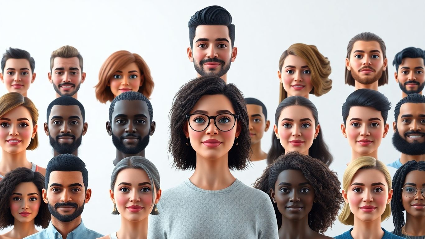 Diverse AI avatars generated instantly