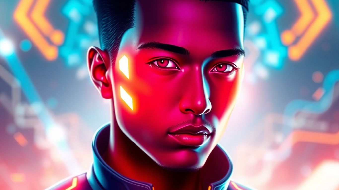 AI-generated digital avatar portrait