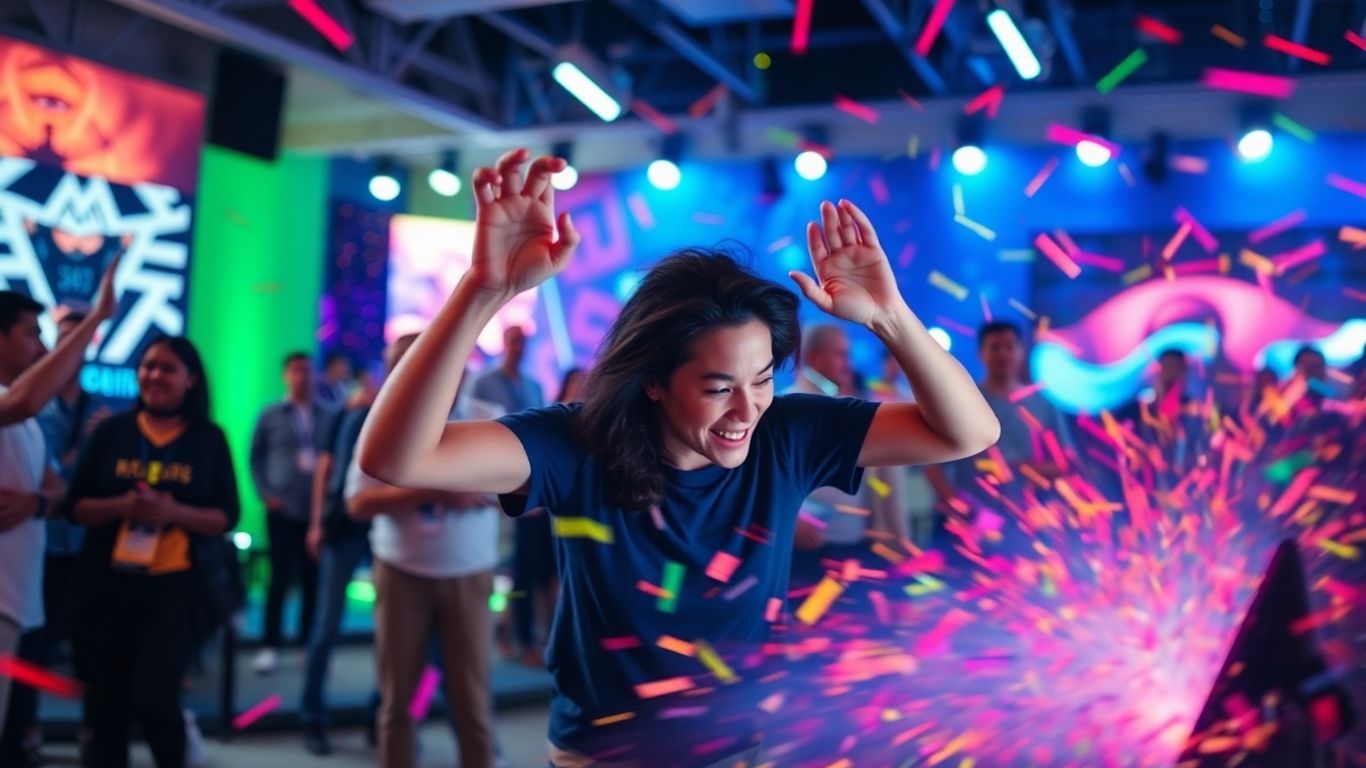 Person creating viral content with AI tool.