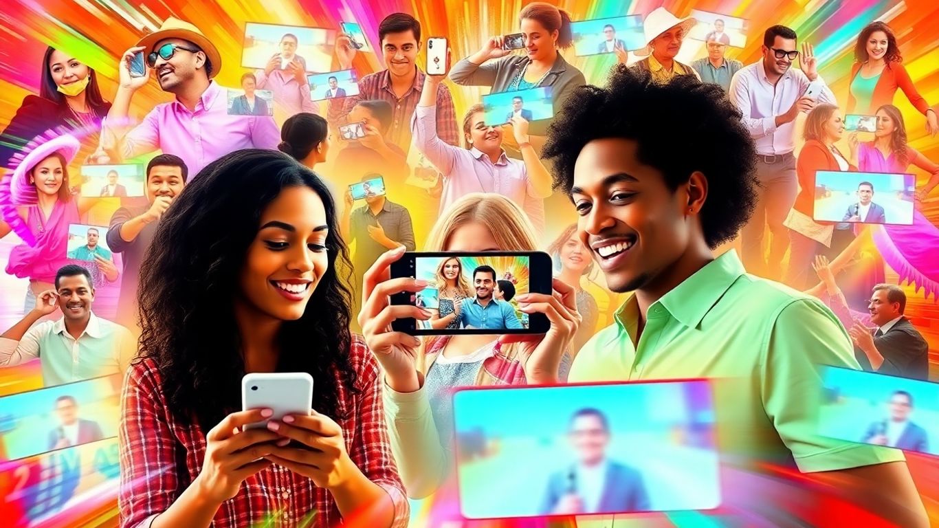 Person creating viral TikTok video on phone.