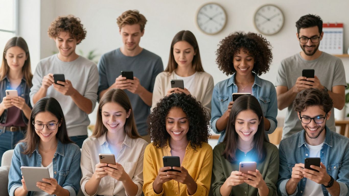 Social media engagement with optimal posting times.