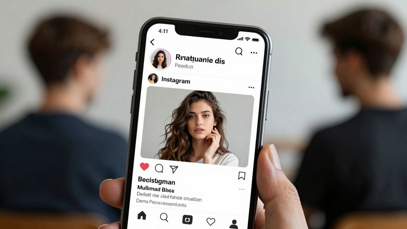 Instagram post on a smartphone screen.