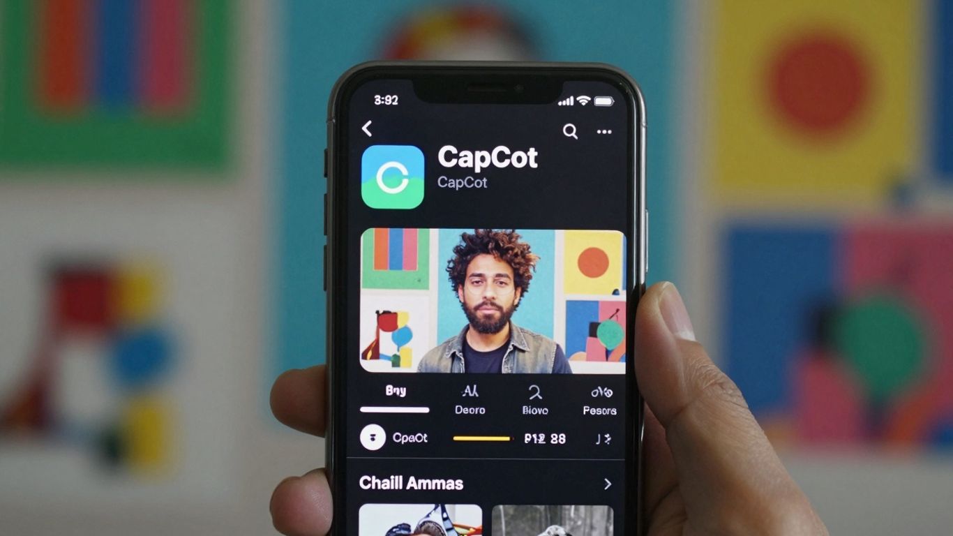 CapCut app interface on a smartphone screen.